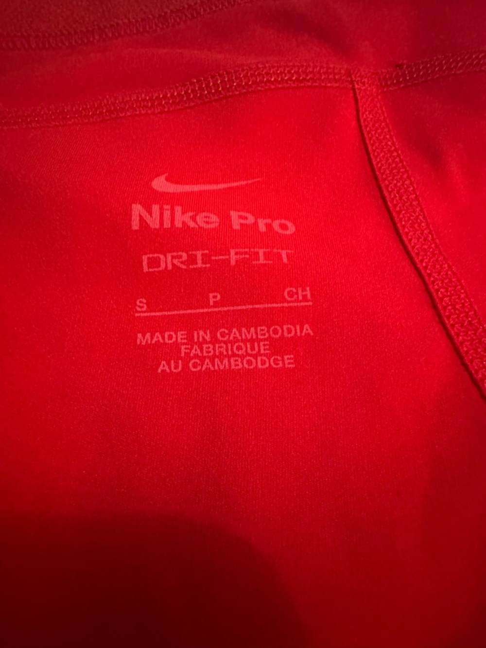 Nike Pro Women's Red Athletic Compression Shorts - Picture 3 of 3